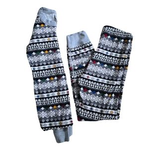 Hanna Andersson Storyteller Fair Isle Long John Pajamas PJs 130/8